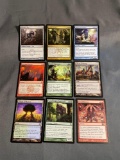 9 Card Lot of Magic the Gathering GOLD SYMBOL Rares and Foil Trading Cards from Binder Collection
