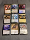 9 Card Lot of Magic the Gathering GOLD SYMBOL Rares and Foil Trading Cards from Binder Collection