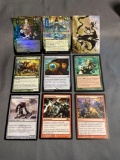 9 Card Lot of Magic the Gathering GOLD SYMBOL Rares and Foil Trading Cards from Binder Collection