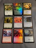 9 Card Lot of Magic the Gathering GOLD SYMBOL Rares and Foil Trading Cards from Binder Collection