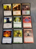 9 Card Lot of Magic the Gathering GOLD SYMBOL Rares and Foil Trading Cards from Binder Collection