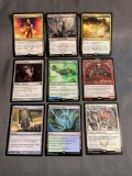 9 Card Lot of Magic the Gathering GOLD SYMBOL Rares and Foil Trading Cards from Binder Collection