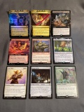 9 Card Lot of Magic the Gathering GOLD SYMBOL Rares and Foil Trading Cards from Binder Collection