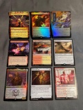 9 Card Lot of Magic the Gathering GOLD SYMBOL Rares and Foil Trading Cards from Binder Collection
