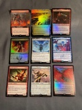 9 Card Lot of Magic the Gathering GOLD SYMBOL Rares and Foil Trading Cards from Binder Collection