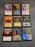 9 Card Lot of Magic the Gathering GOLD SYMBOL Rares and Foil Trading Cards from Binder Collection