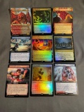 9 Card Lot of Magic the Gathering GOLD SYMBOL Rares and Foil Trading Cards from Binder Collection