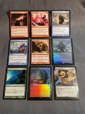 9 Card Lot of Magic the Gathering GOLD SYMBOL Rares and Foil Trading Cards from Binder Collection