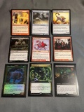 9 Card Lot of Magic the Gathering GOLD SYMBOL Rares and Foil Trading Cards from Binder Collection