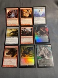 9 Card Lot of Magic the Gathering GOLD SYMBOL Rares and Foil Trading Cards from Binder Collection