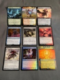 9 Card Lot of Magic the Gathering GOLD SYMBOL Rares and Foil Trading Cards from Binder Collection