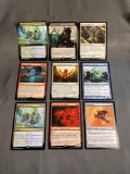 9 Card Lot of Magic the Gathering GOLD SYMBOL Rares and Foil Trading Cards from Binder Collection