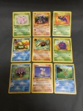 9 Card Lot of Vintage Pokemon 1ST EDITION Trading Cards from Recent Collection Find!