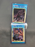 2 Card Lot of 1988-89 Fleer Stickers ISIAH THOMAS & KEVIN MCHALE Vintage Basketball Cards