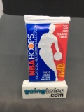 Factory Sealed 1989-90 Hoops Basketball 15 Card Pack