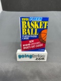 Factory Sealed 1991-92 Fleer Basketball 14 Card Pack from Vintage Hoard