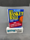 Factory Sealed 1991-92 Fleer Basketball 14 Card Pack from Vintage Hoard