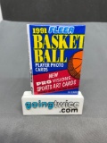 Factory Sealed 1991-92 Fleer Basketball 14 Card Pack from Vintage Hoard