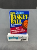 Factory Sealed 1991-92 Fleer Basketball 14 Card Pack from Vintage Hoard