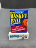 Factory Sealed 1991-92 Fleer Basketball 14 Card Pack from Vintage Hoard