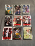 9 Card Lot of FOOTBALL ROOKIE CARDS - Mostly Newer Sets - STARS & FUTURE STARS!!
