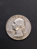 1952 United States Washington Silver Quarter -90% Silver Coin from Estate