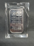 1 Troy Ounce .999 Fine Silver JOHNSON MATTHEY Silver Bullion Bar from Estate