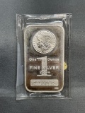1 Troy Ounce .999 Fine Silver Morgan Dollar Design Silver Bullion Bar from Estate