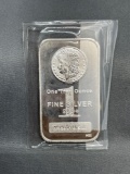 1 Troy Ounce .999 Fine Silver Morgan Dollar Design Silver Bullion Bar from Estate