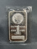 1 Troy Ounce .999 Fine Silver Morgan Dollar Design Silver Bullion Bar from Estate