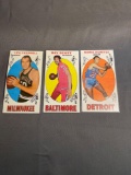 3 Card Lot of 1969-70 Topps Vintage Basketball Cards from Huge Estate Collection