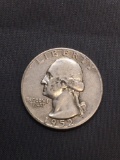 1952-S United States Washington Silver Quarter -90% Silver Coin from Estate