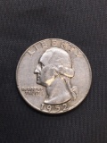 1952 United States Washington Silver Quarter -90% Silver Coin from Estate