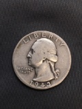 1943-S United States Washington Silver Quarter -90% Silver Coin from Estate
