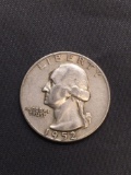 1952-S United States Washington Silver Quarter -90% Silver Coin from Estate