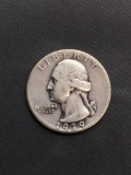 1939 United States Washington Silver Quarter -90% Silver Coin from Estate