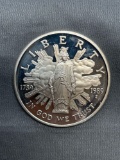 1989 United States BICENTENNIAL OF THE CONGRESS PROOF Silver Dollar - 90% Silver Coin from Estate