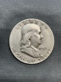 1951 United States Franklin Silver Half Dollar - 90% Silver Coin from Estate