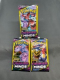 3 Count Lot of Factory Sealed Pokemon UNIFIED MINDS 3 Card Booster Packs from Retail Box