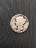 1917-D United States Mercury Silver Dime - 90% Silver Coin from Estate