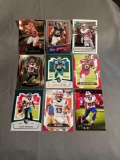 9 Count Lot of FOOTBALL ROOKIE Cards - Hottest Sets!
