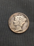 1919-S United States Mercury Silver Dime - 90% Silver Coin from Estate