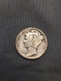 1926-D United States Mercury Silver Dime - 90% Silver Coin from Estate