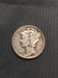 1927-D United States Mercury Silver Dime - 90% Silver Coin from Estate