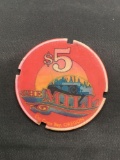 The Mill Casino - Coos Bay, Oregon $5 Casino Chip from Estate Collection