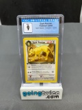 CGC Graded 2000 Pokemon Team Rocket 1st Edition #42 DARK PERSIAN Trading Card - MINT 9