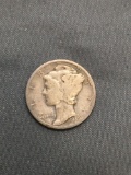 1939-D United States Mercury Silver Dime - 90% Silver Coin from Estate