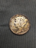 1941 United States Mercury Silver Dime - 90% Silver Coin from Estate
