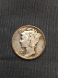 1941-S United States Mercury Silver Dime - 90% Silver Coin from Estate