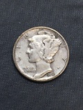 1943 United States Mercury Silver Dime - 90% Silver Coin from Estate